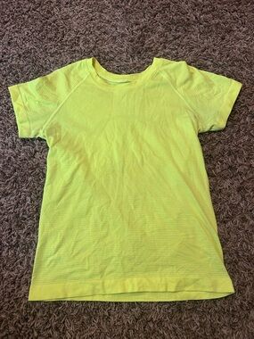 lululemon athletica Neon Yellow Short Sleeve Athletic Tee